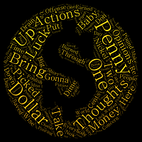 Pennies and Dollars - Word Cloud